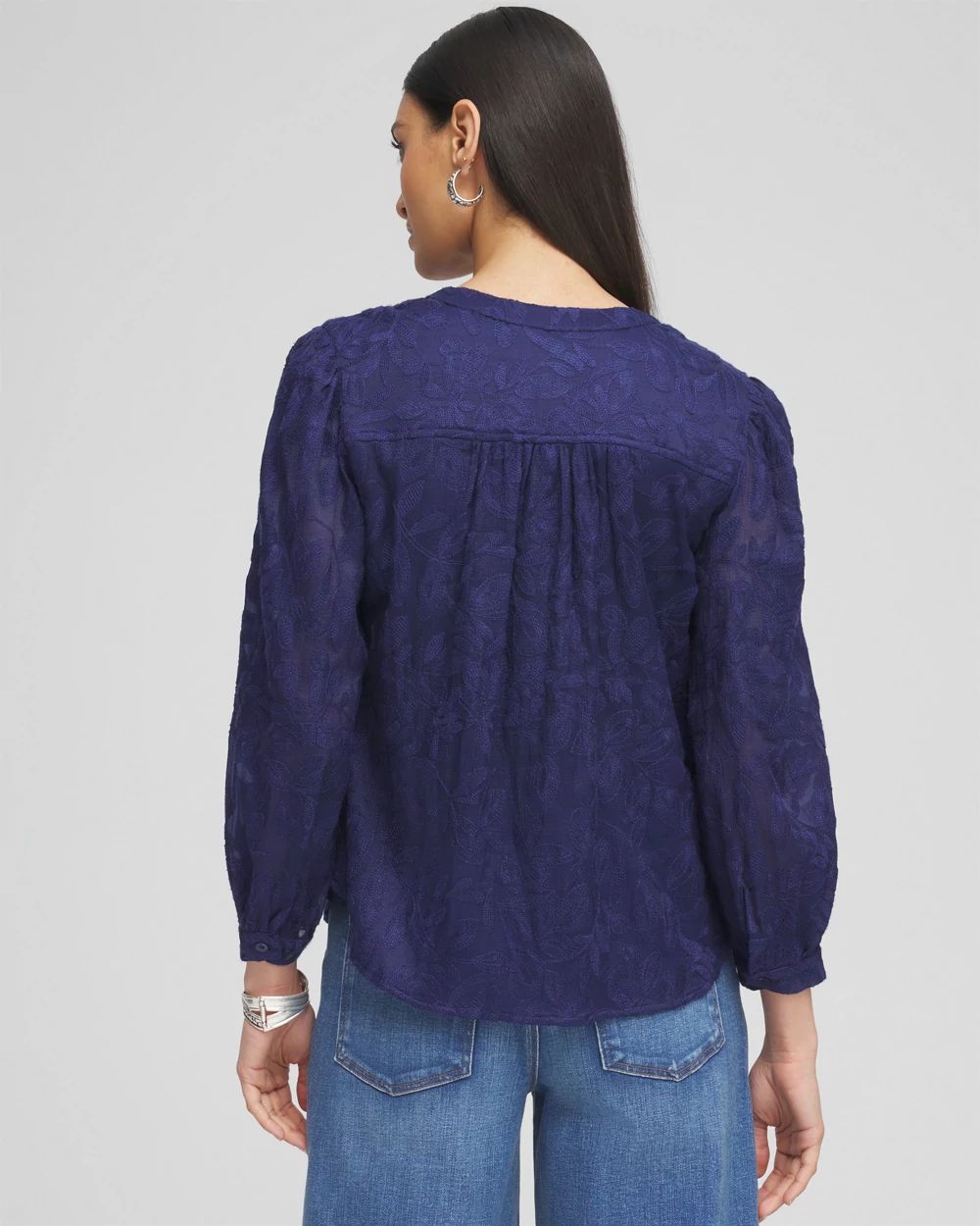 Chiffon Embroidered Shirt | Chico's Chiffon Embroidered Shirt | Chico's